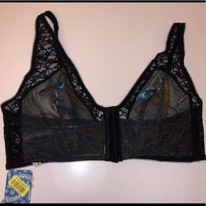Free People Front Clasp Lacy Bralette